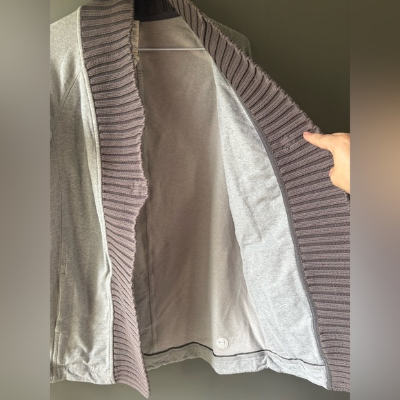 Lululemon Bliss Break Wrap size 2 Open Front Cardigan Sweater Light Gray Women - Picture 4 of 8